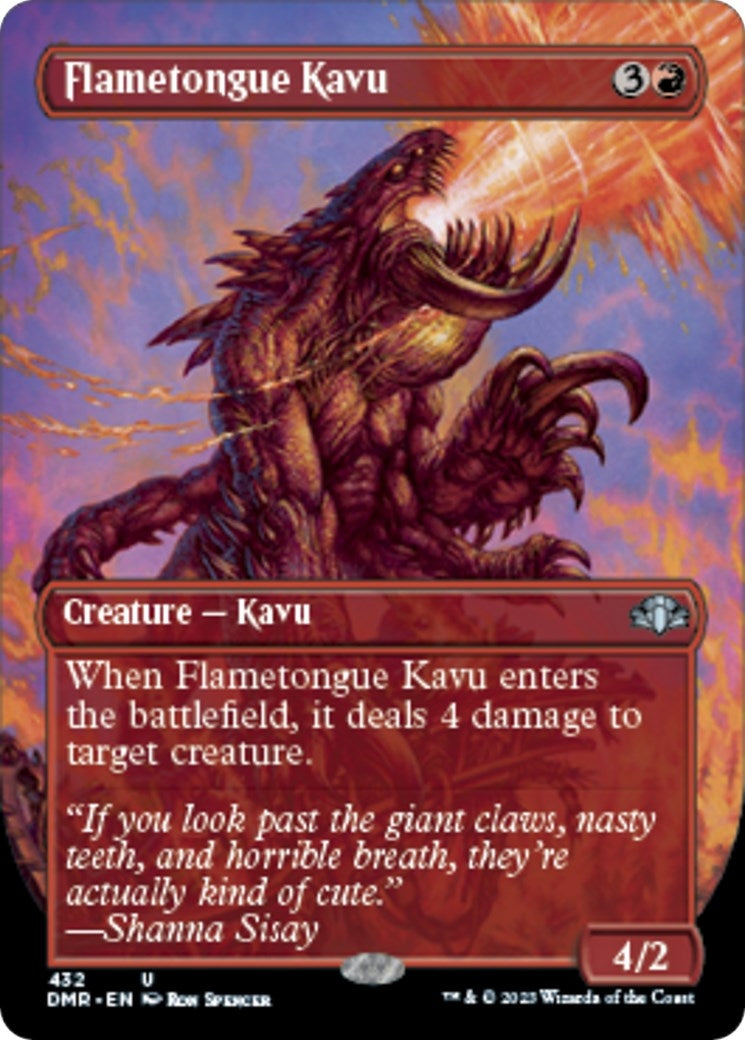 Image for Flametongue Kavu (Borderless) (432) [Dominaria Remastered] - Magic: The Gathering