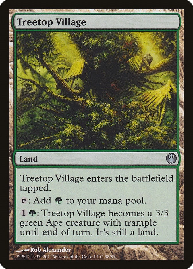 Image for Treetop Village (38) [Knights vs. Dragons] - Magic: The Gathering