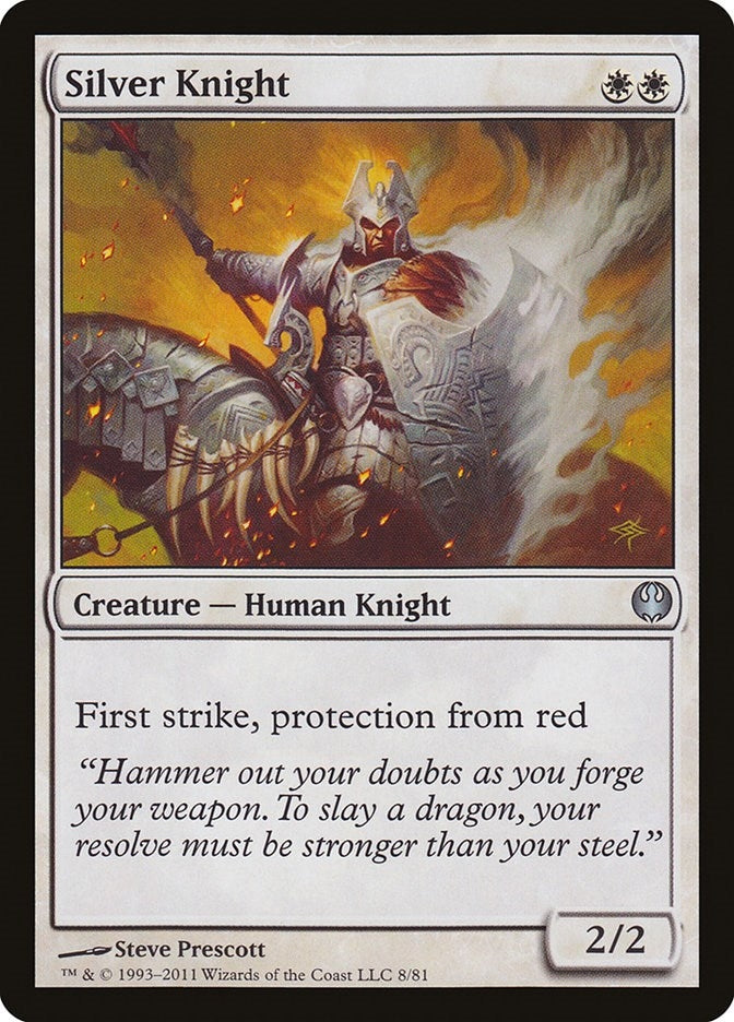 Image for Silver Knight (8) [Knights vs. Dragons] - Magic: The Gathering