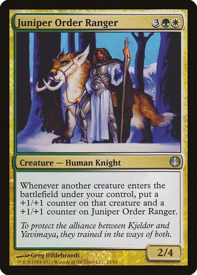 Image for Juniper Order Ranger (21) [Knights vs. Dragons] - Magic: The Gathering