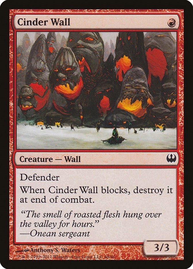 Image for Cinder Wall (48) [Knights vs. Dragons] - Magic: The Gathering