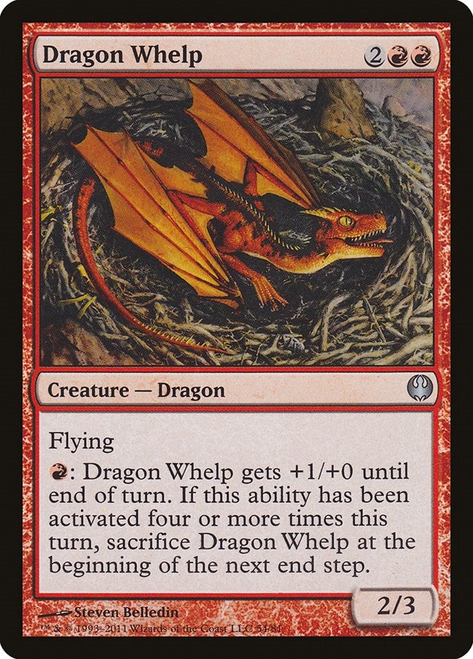 Image for Dragon Whelp (54) [Knights vs. Dragons] - Magic: The Gathering