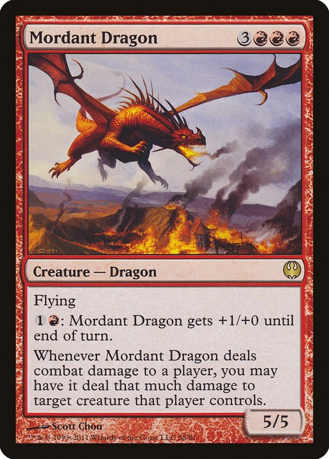 Image for Mordant Dragon (58) [Knights vs. Dragons] - Magic: The Gathering