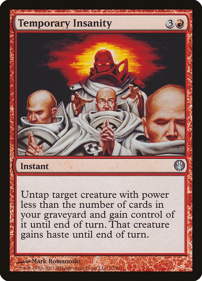 Image for Temporary Insanity (73) [Knights vs. Dragons] - Magic: The Gathering