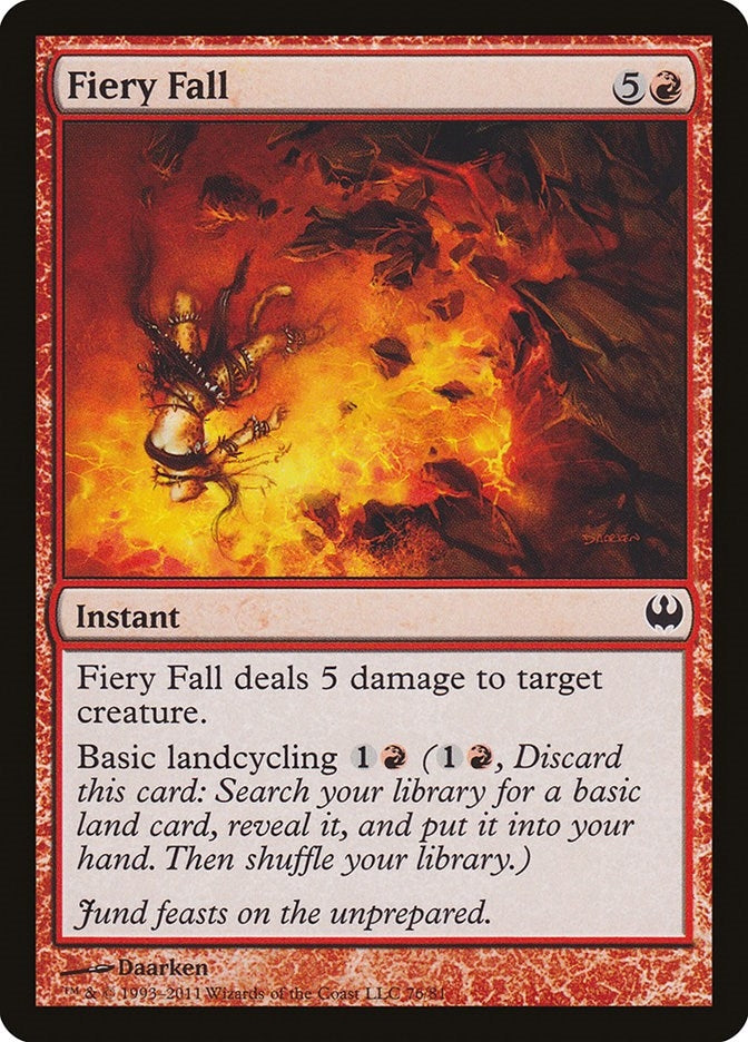 Image for Fiery Fall (76) [Knights vs. Dragons] - Magic: The Gathering