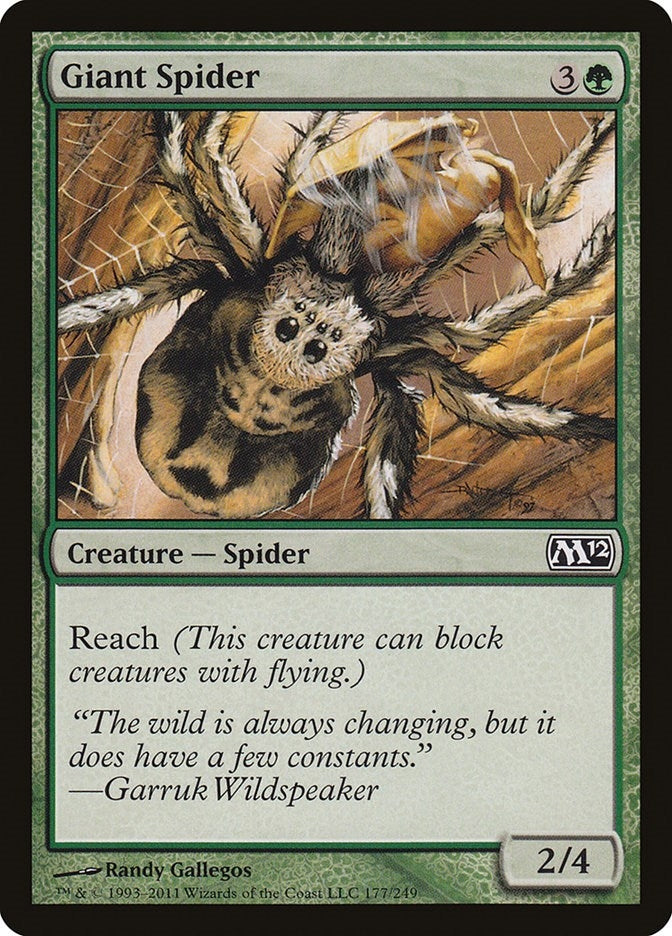Image for Giant Spider (177) [Magic 2012 (M12)] - Magic: The Gathering