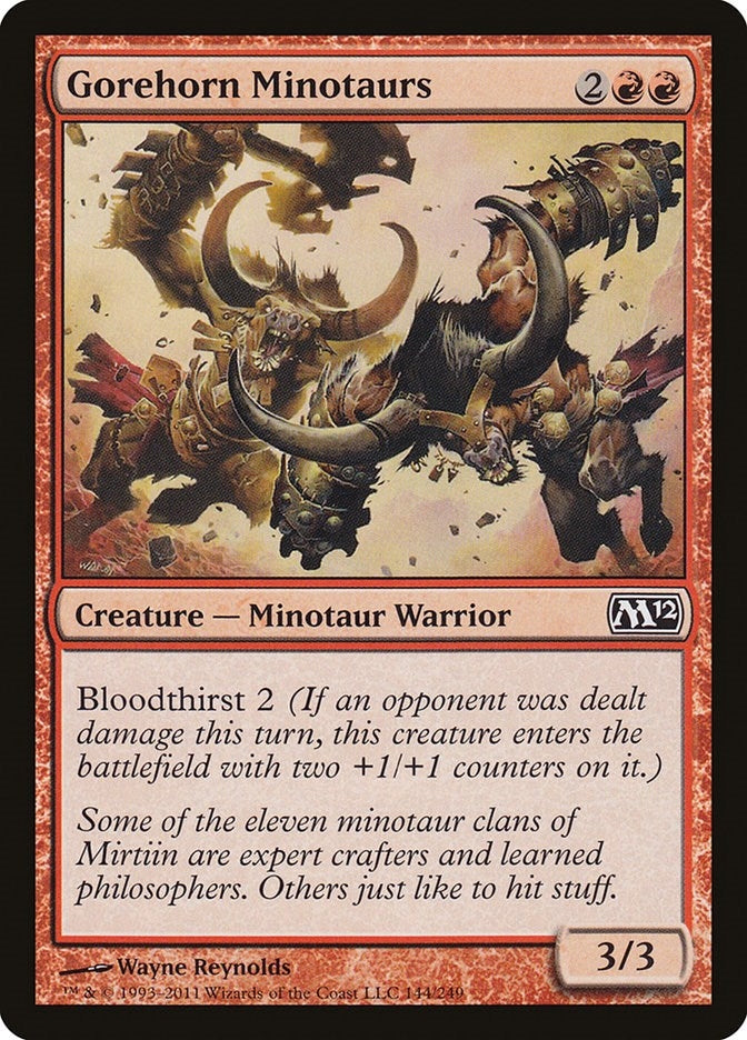 Image for Gorehorn Minotaurs (144) [Magic 2012 (M12)] - Magic: The Gathering