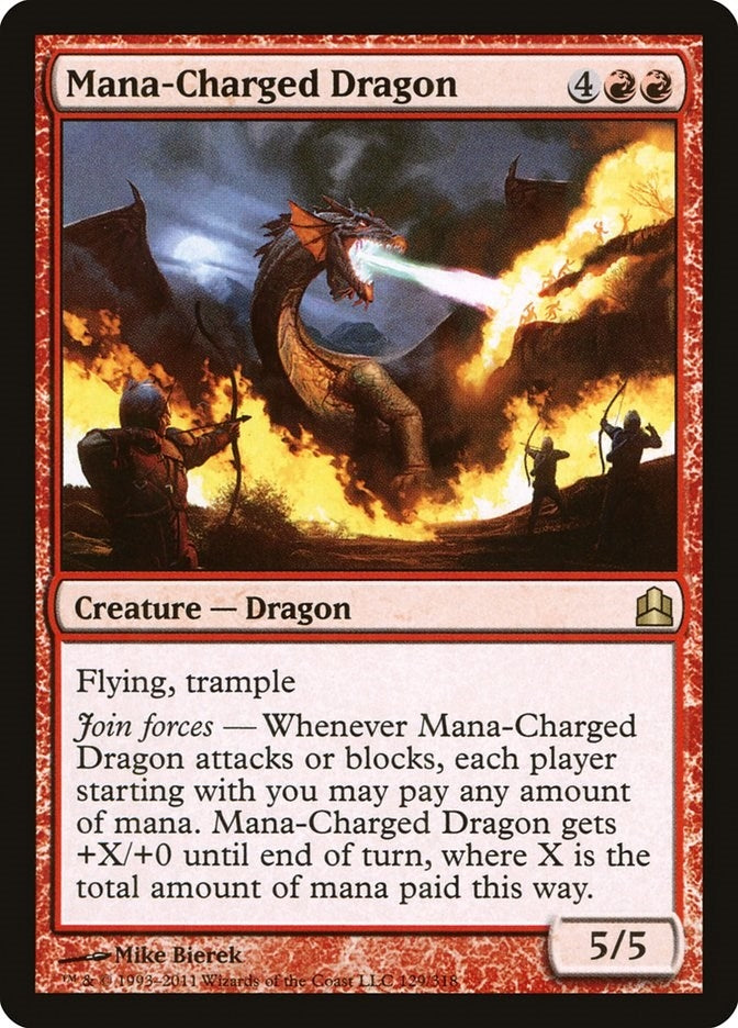 Image for Mana-Charged Dragon (129) [Commander] - Magic: The Gathering