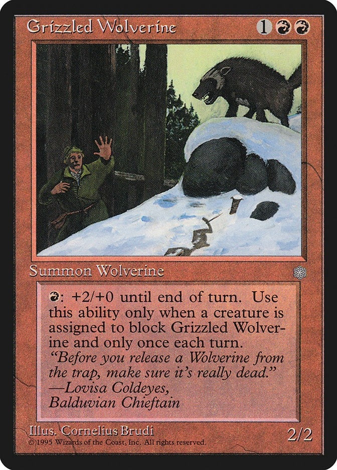 Image for Grizzled Wolverine [Ice Age] - Magic: The Gathering