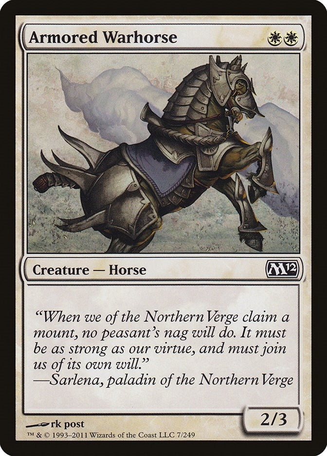 Image for Armored Warhorse (7) [Magic 2012 (M12)] - Magic: The Gathering