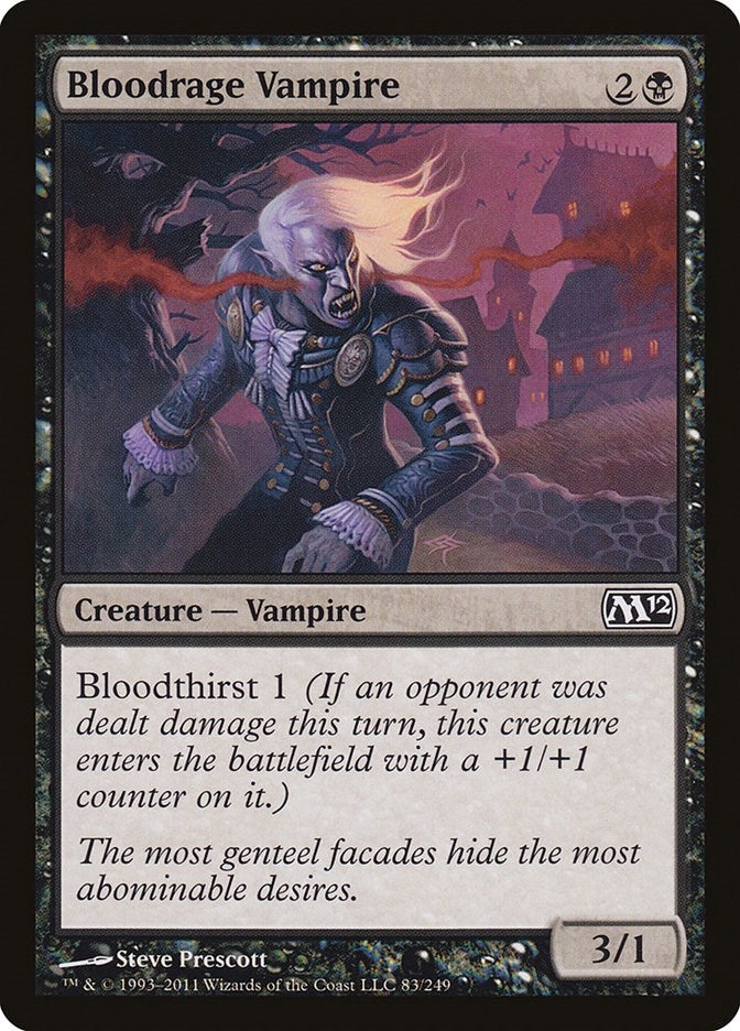 Image for Bloodrage Vampire (83) [Magic 2012 (M12)] - Magic: The Gathering