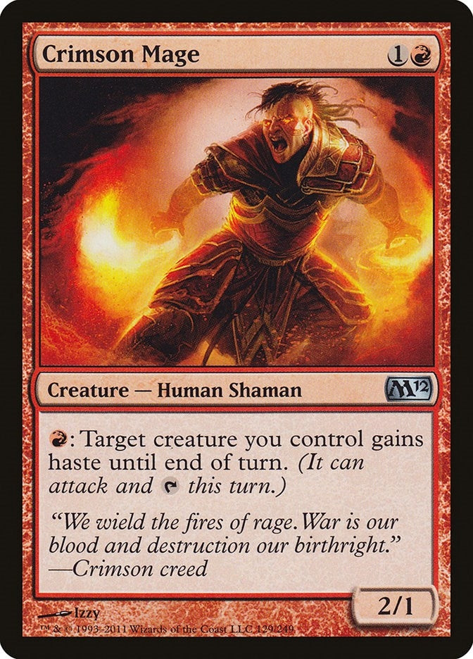Image for Crimson Mage (129) [Magic 2012 (M12)] - Magic: The Gathering