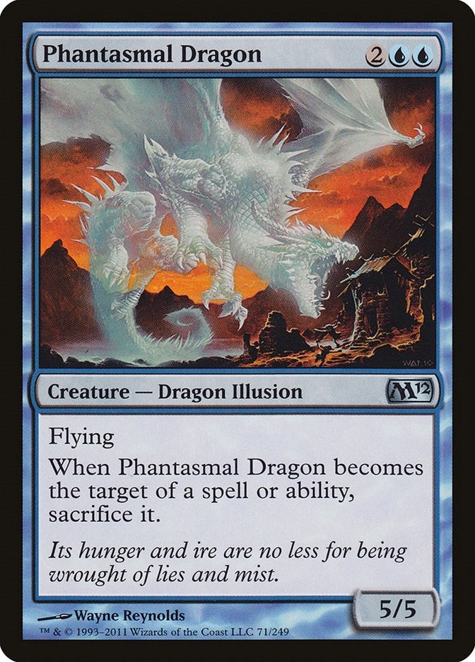 Image for Phantasmal Dragon (71) [Magic 2012 (M12)] - Magic: The Gathering