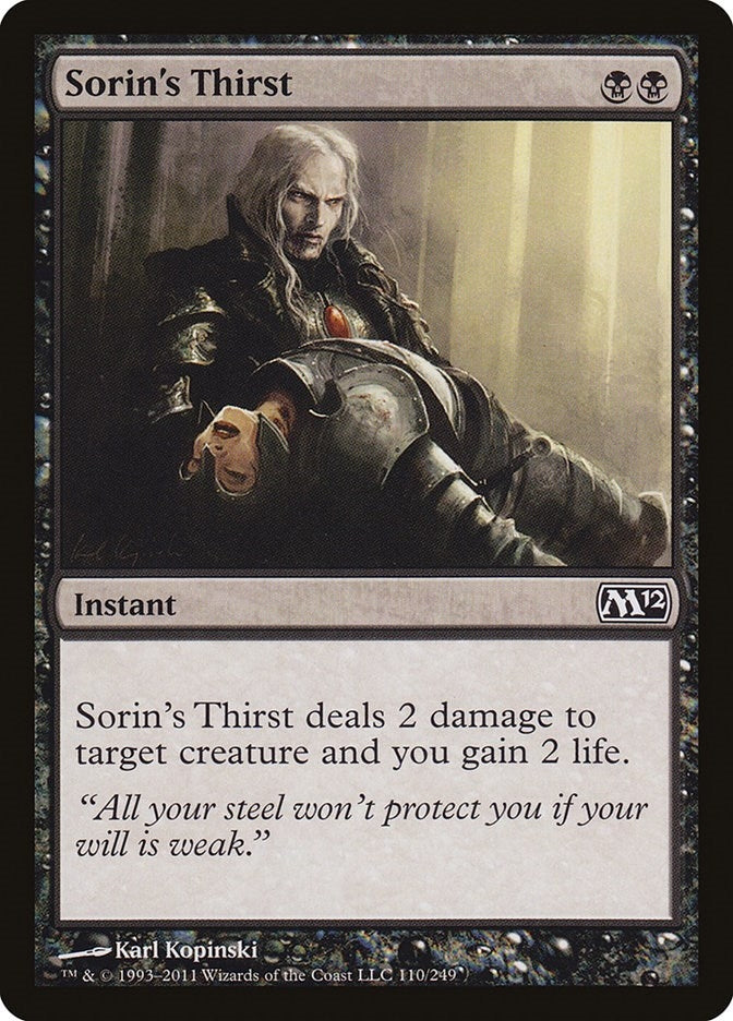 Image for Sorin's Thirst (110) [Magic 2012 (M12)] - Magic: The Gathering