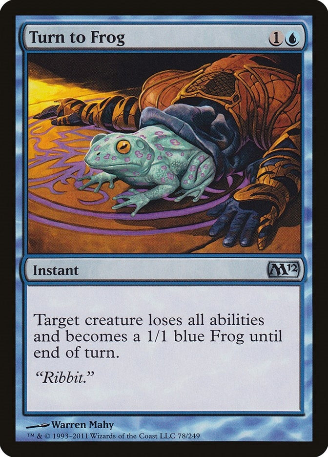 Image for Turn to Frog (78) [Magic 2012 (M12)] - Magic: The Gathering