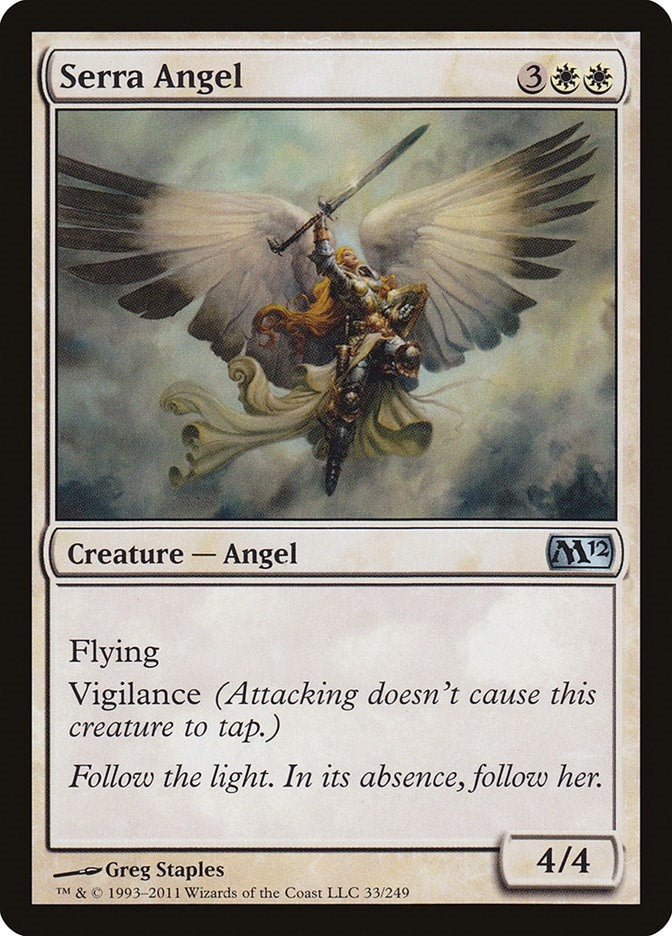 Image for Serra Angel (33) [Magic 2012 (M12)] - Magic: The Gathering