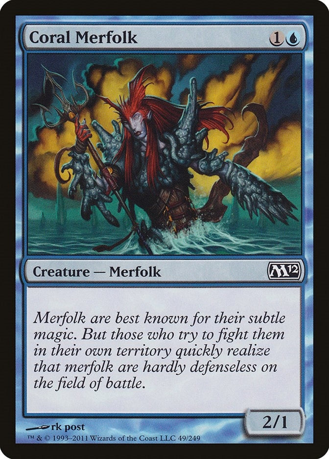 Coral Merfolk (49) [Magic 2012 (M12)]