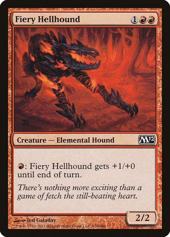 Image for Fiery Hellhound (130) [Magic 2012 (M12)] - Magic: The Gathering