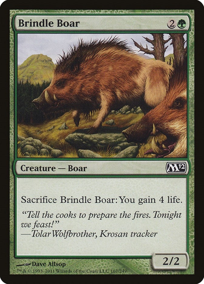Image for Brindle Boar (167) [Magic 2012 (M12)] - Magic: The Gathering