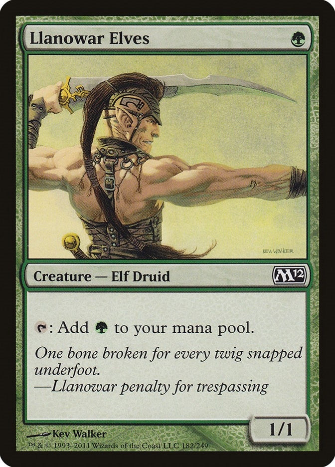 Image for Llanowar Elves (182) [Magic 2012 (M12)] - Magic: The Gathering
