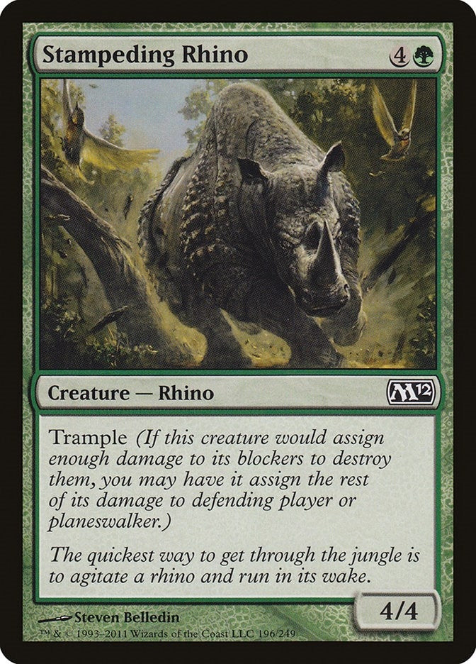 Image for Stampeding Rhino (196) [Magic 2012 (M12)] - Magic: The Gathering