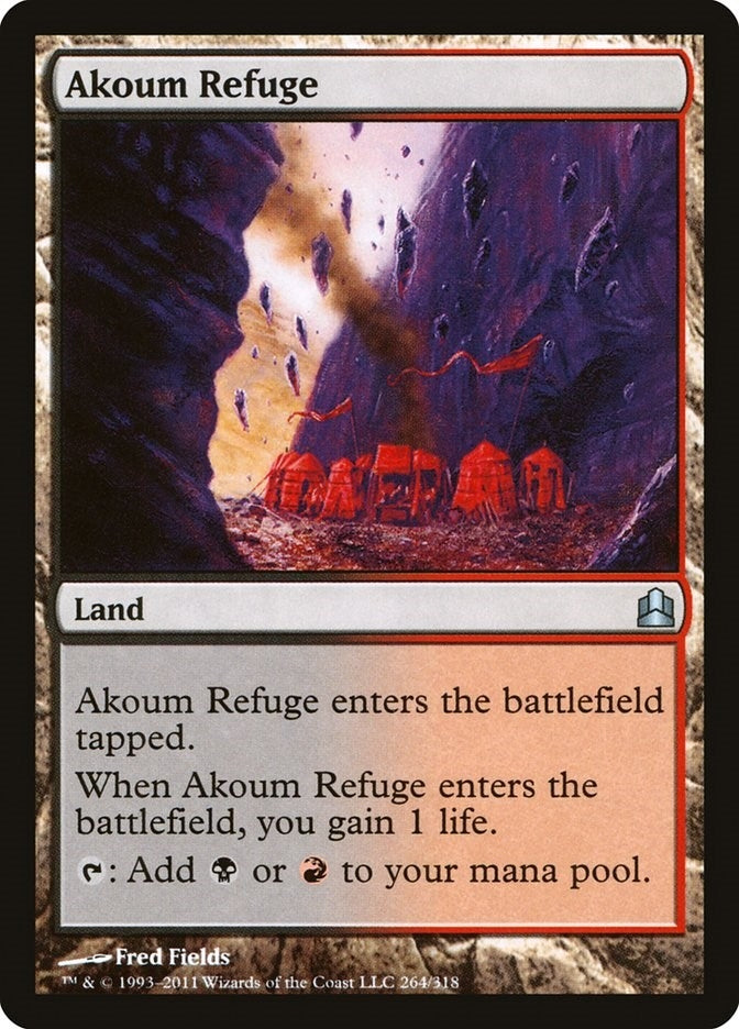 Image for Akoum Refuge (264) [Commander] - Magic: The Gathering
