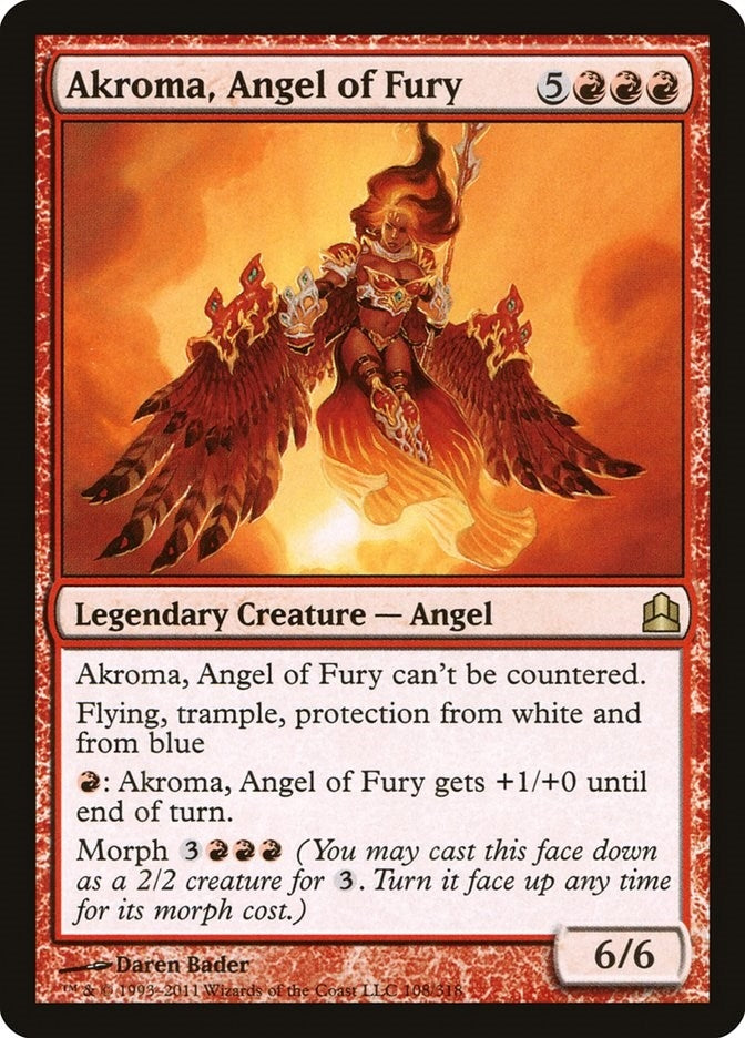 Image for Akroma, Angel of Fury (108) [Commander] - Magic: The Gathering