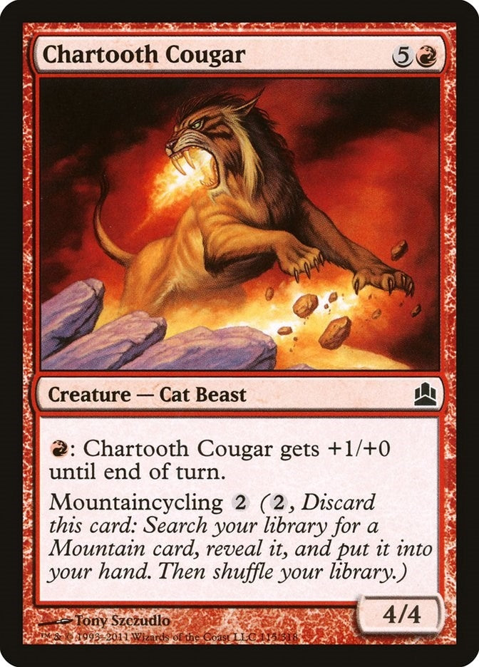 Image for Chartooth Cougar (115) [Commander] - Magic: The Gathering