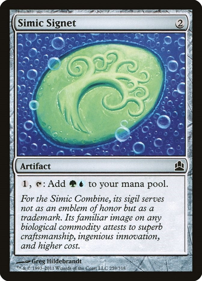 Image for Simic Signet (259) [Commander] - Magic: The Gathering