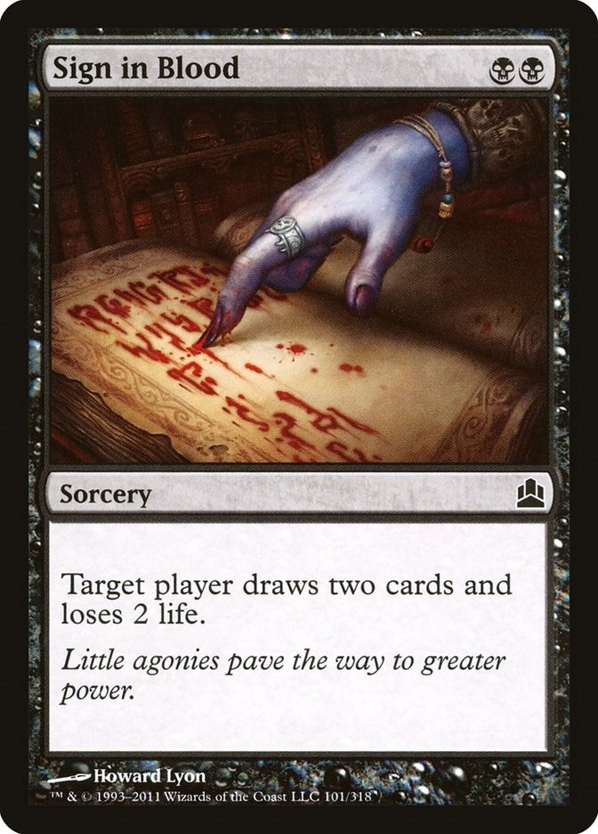 Image for Sign in Blood (101) [Commander] - Magic: The Gathering
