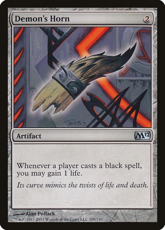 Image for Demon's Horn (205) [Magic 2012 (M12)] - Magic: The Gathering