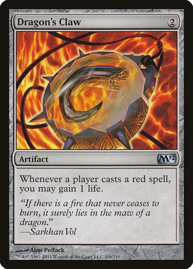 Image for Dragon's Claw (206) [Magic 2012 (M12)] - Magic: The Gathering
