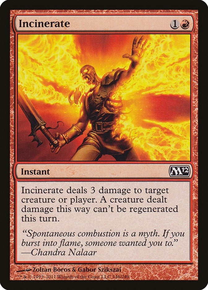 Image for Incinerate (146) [Magic 2012 (M12)] - Magic: The Gathering