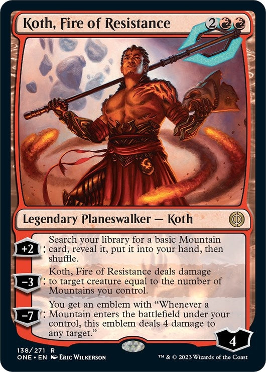 Image for Koth, Fire of Resistance (138) [Phyrexia: All Will Be One] - Magic: The Gathering