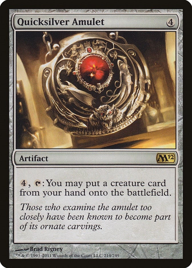 Image for Quicksilver Amulet (214) [Magic 2012 (M12)] - Magic: The Gathering