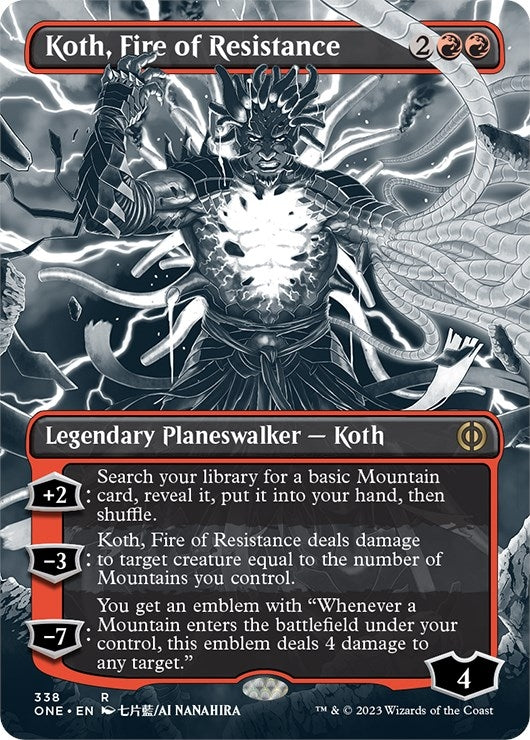 Image for Koth, Fire of Resistance (Borderless) (338) [Phyrexia: All Will Be One] - Magic: The Gathering