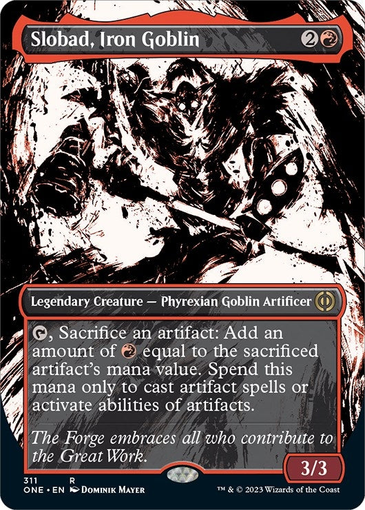 Image for Slobad, Iron Goblin (Showcase) (311) [Phyrexia: All Will Be One] - Magic: The Gathering