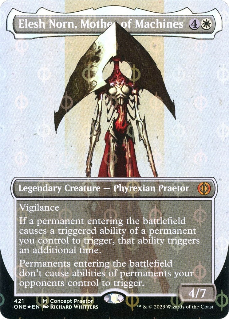 Image for Elesh Norn, Mother of Machines (Concept Praetor) (Step-and-Compleat Foil) (421) [Phyrexia: All Will Be One] - Magic: The Gathering