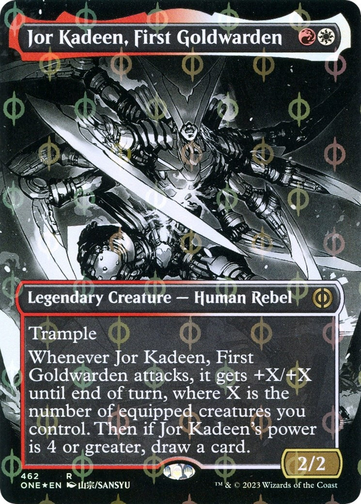 Image for Jor Kadeen, First Goldwarden (Borderless) (Step-and-Compleat Foil) (462) [Phyrexia: All Will Be One] - Magic: The Gathering
