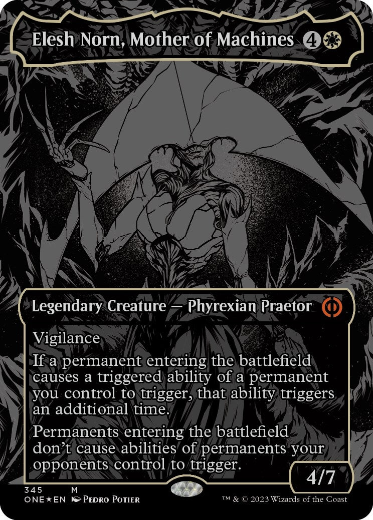 Image for Elesh Norn, Mother of Machines (Oil Slick Raised Foil) (345) [Phyrexia: All Will Be One] - Magic: The Gathering