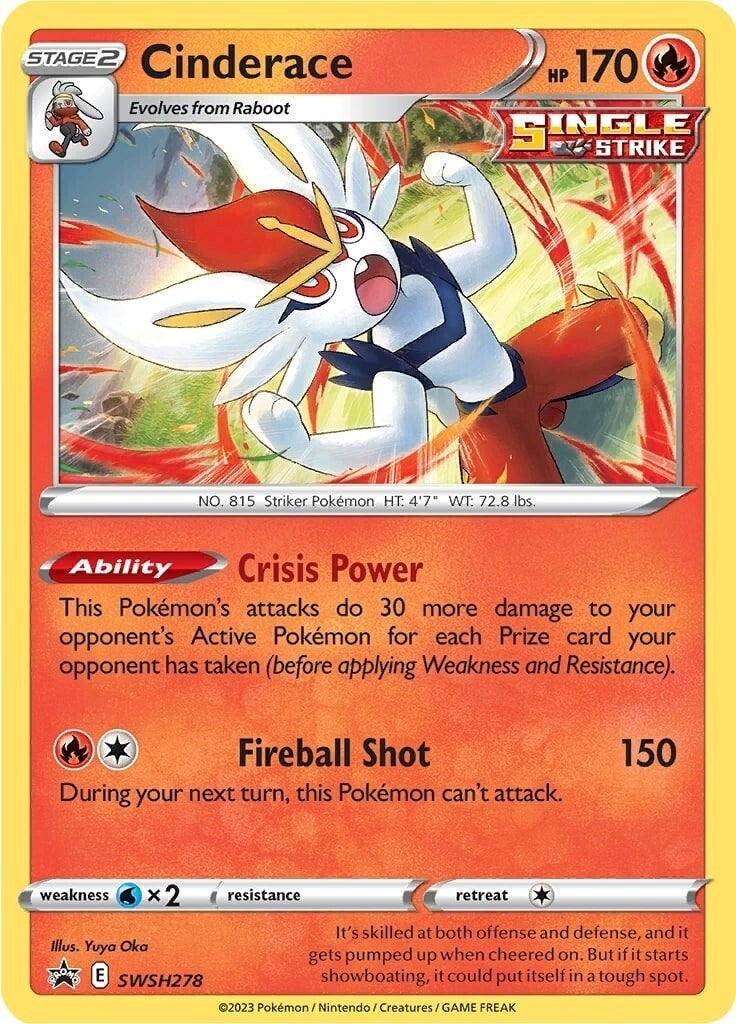 Image for Cinderace - SWSH278 (SWSH278) [SWSH: Sword & Shield Promo Cards] - Pokemon