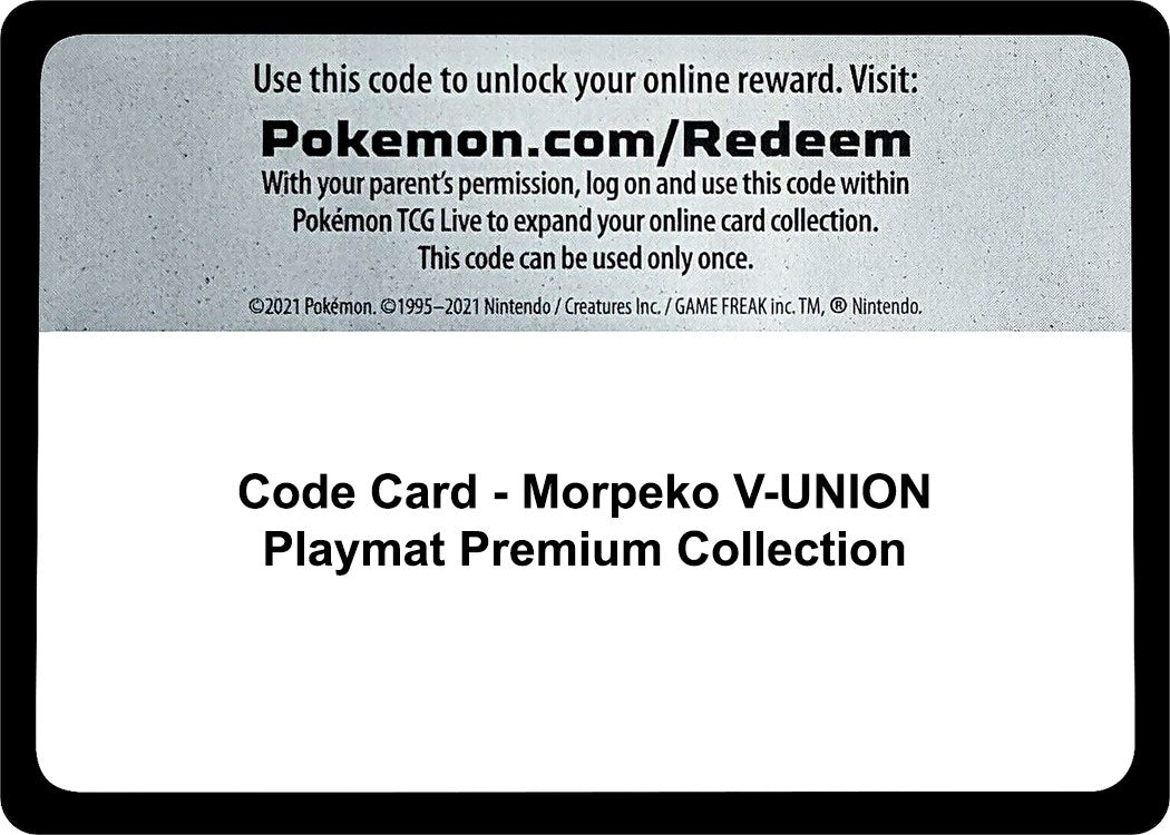 Image for Code Card - Morpeko V-UNION Playmat Premium Collection [Crown Zenith] - Pokemon