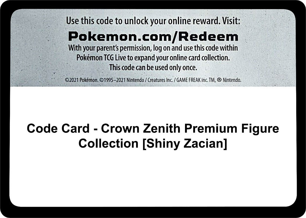 Code Card - Crown Zenith Premium Figure Collection [Shiny Zacian] [Crown Zenith]