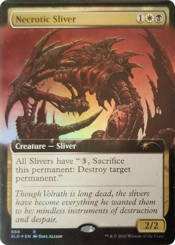 Image for Necrotic Sliver (Extended Art) (666) [Secret Lair Drop Series] - Magic: The Gathering