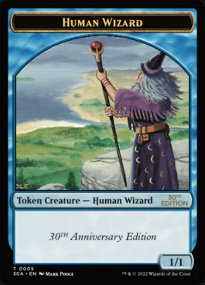 Image for Human Wizard Token (5) [30th Anniversary Edition] - Magic: The Gathering