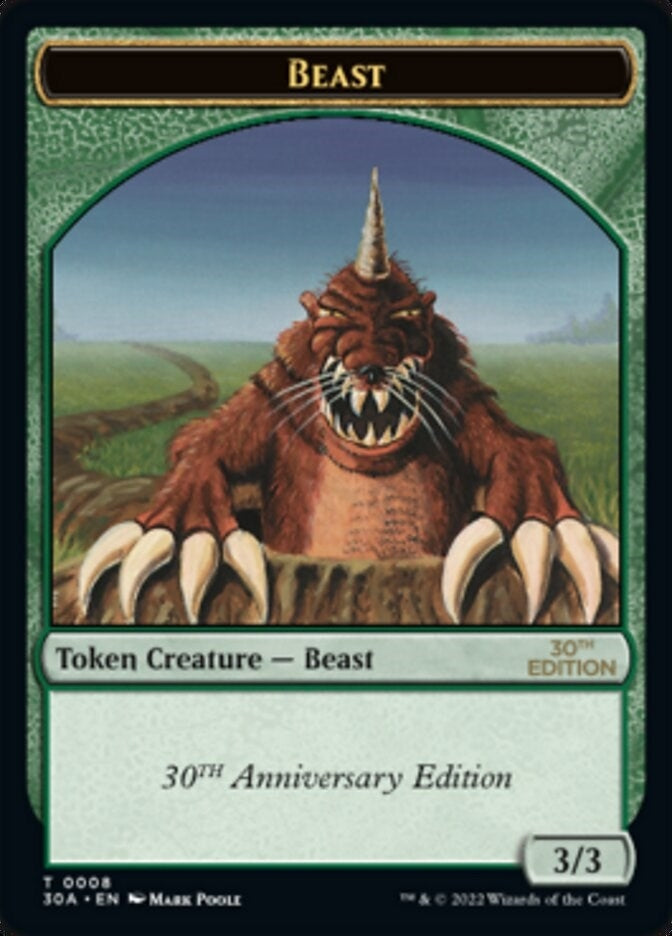 Image for Beast Token (8) [30th Anniversary Edition] - Magic: The Gathering