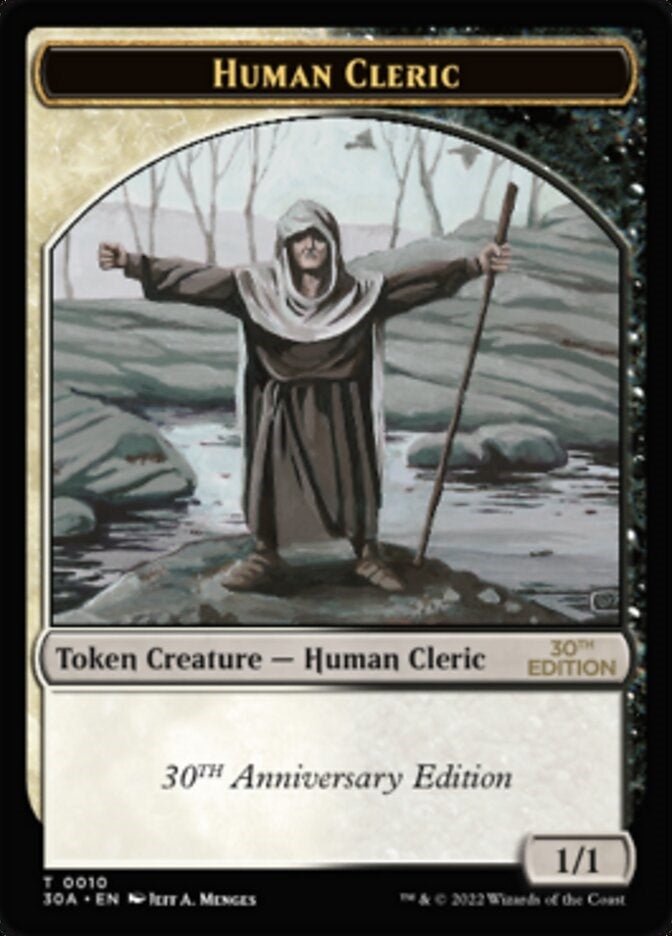 Image for Human Cleric Token (10) [30th Anniversary Edition] - Magic: The Gathering