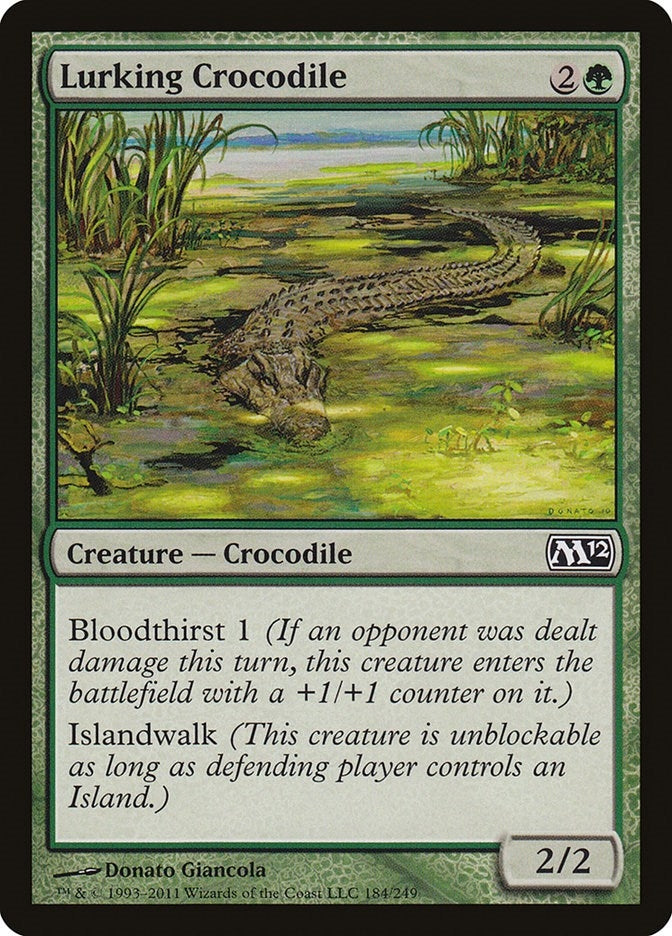 Image for Lurking Crocodile (184) [Magic 2012 (M12)] - Magic: The Gathering