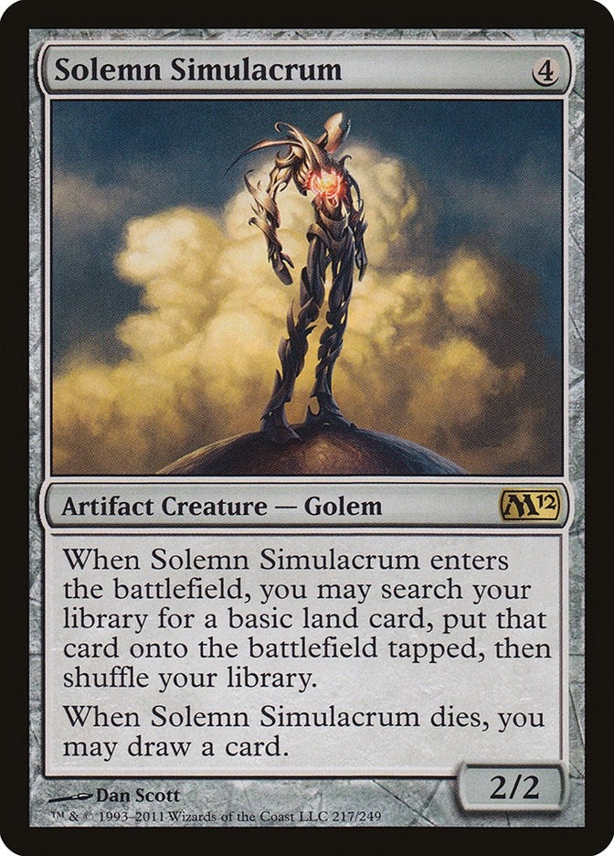 Image for Solemn Simulacrum (217) [Magic 2012 (M12)] - Magic: The Gathering