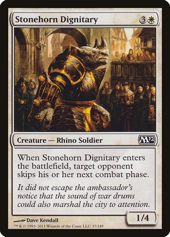 Image for Stonehorn Dignitary (37) [Magic 2012 (M12)] - Magic: The Gathering